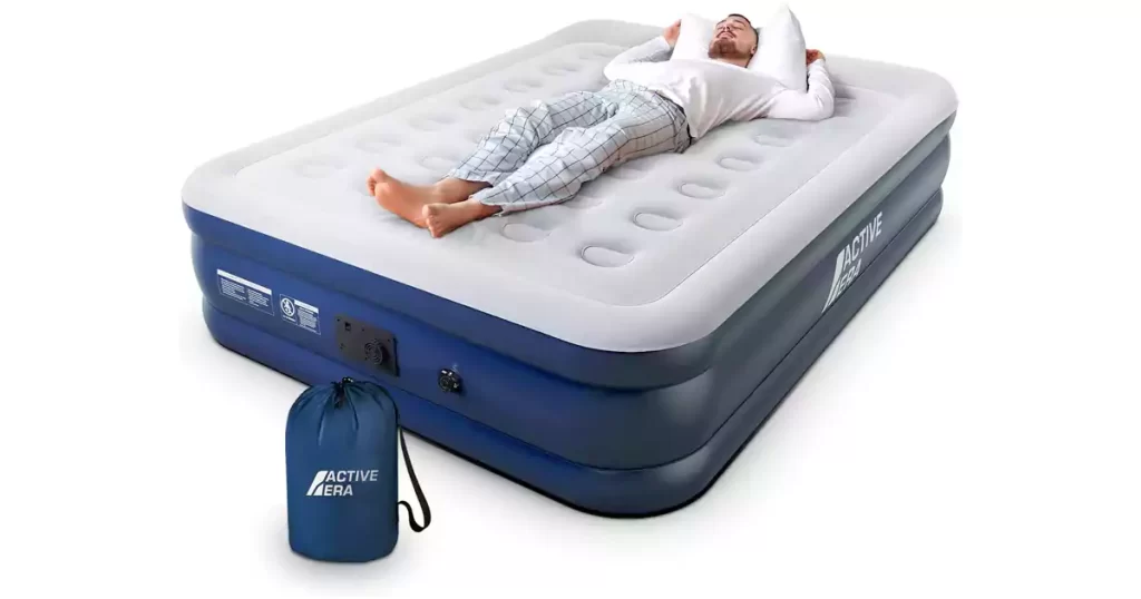 Best Air Mattresses for Heavy Person Active Era Air Mattress with Built-in Pump - Elevated Inflatable Airbed Queen Twin Single - Puncture Resistant Airbed with Waterproof Flocked Top