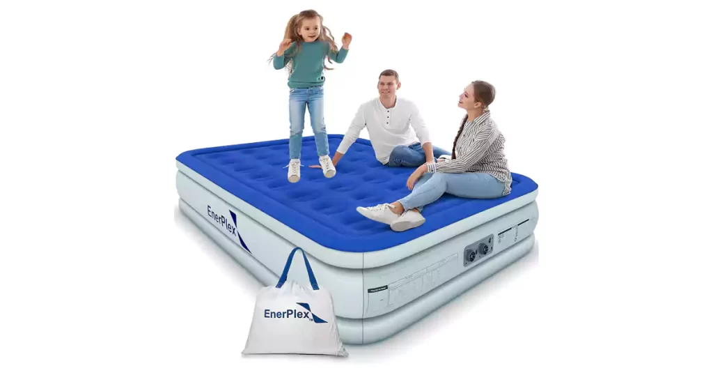 Best Air Mattresses for Heavy Person EnerPlex Queen Air Mattress for Camping, Home & Travel