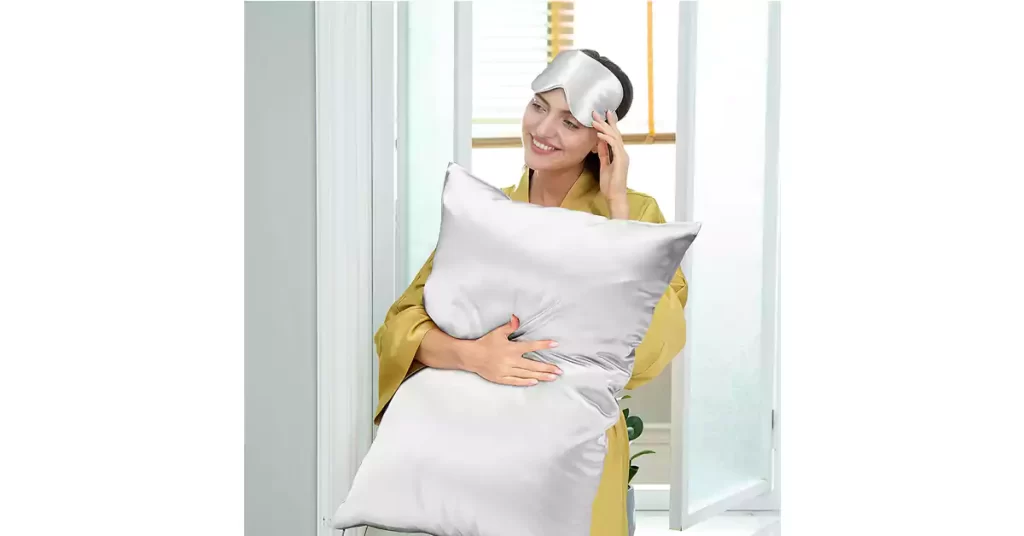 Best Pillowcase for Oily Hair and Skin , Natural Silk Pillowcase for Hair and Skin with Hidden Zipper