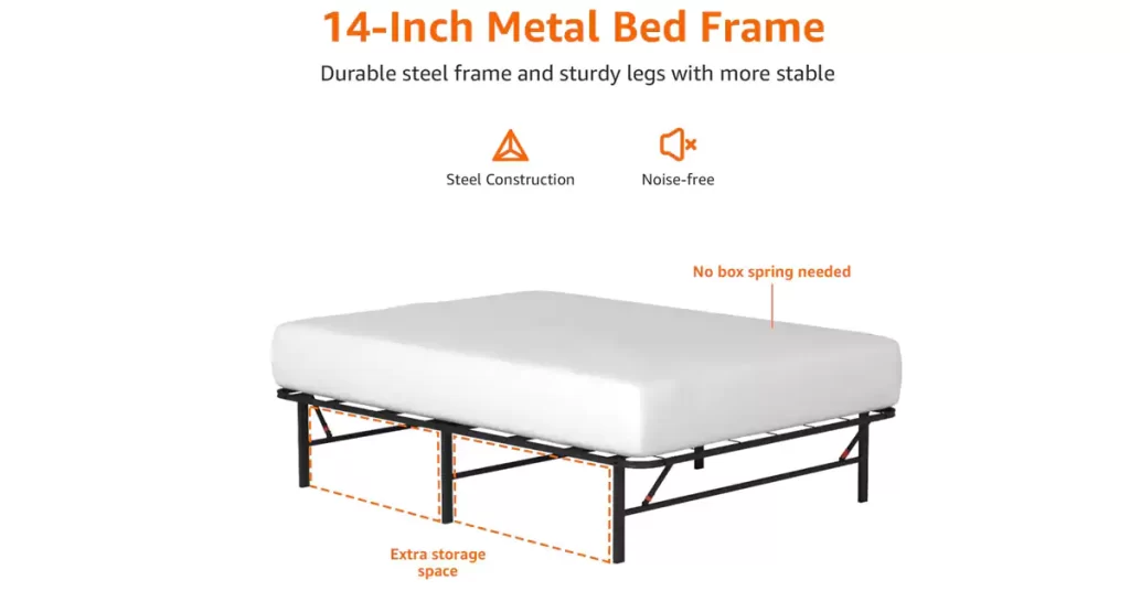 Best bed frame for quiet sex , Amazon Basics Foldable bed frame