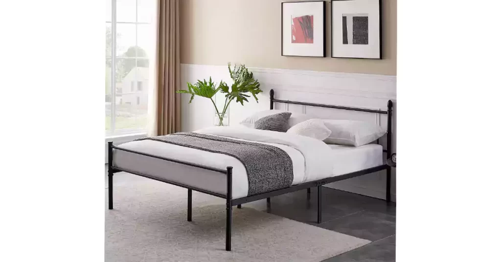 Best bed frame for quiet sex , VECELO Metal Bed Frame Platform Mattress Foundation