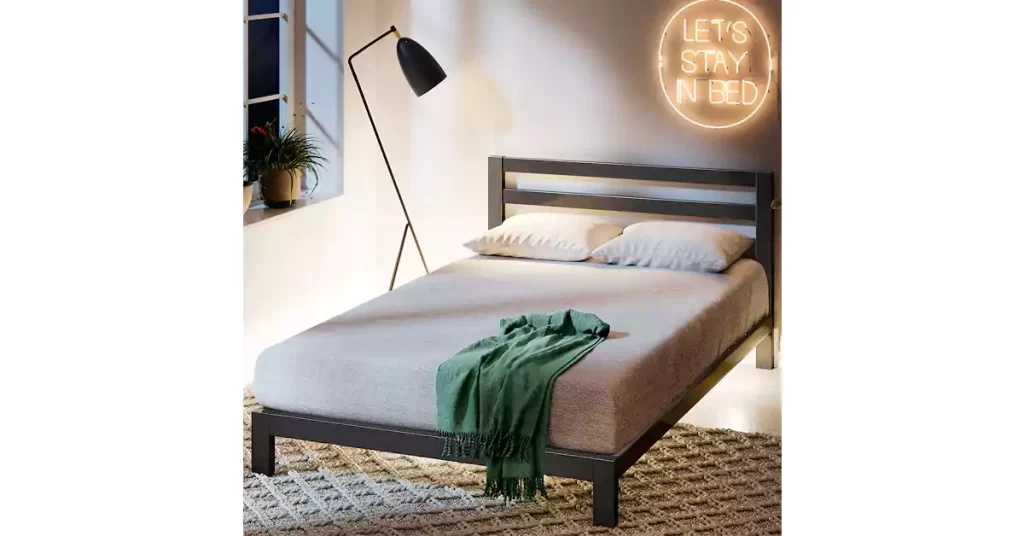 Best bed frame for quiet sex , ZINUS Arnav Metal Platform Bed Frame with Headboard