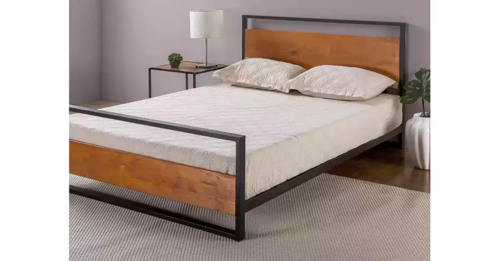 Best bed frame for quiet sex , Zinus Suzanne Metal and Wood Platform Bed with