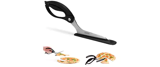 Non-Stick Pizza Scissors with Protective Server