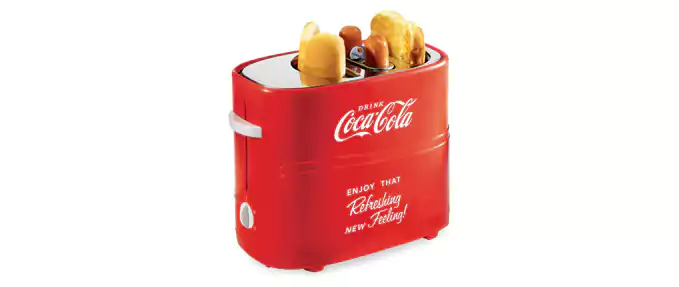 Nostalgia Coca-Cola Pop-Up Hot Dog and Bun Toaster