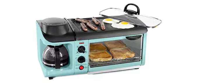 Nostalgia Retro 3-in-1 Family Size Electric Breakfast Station