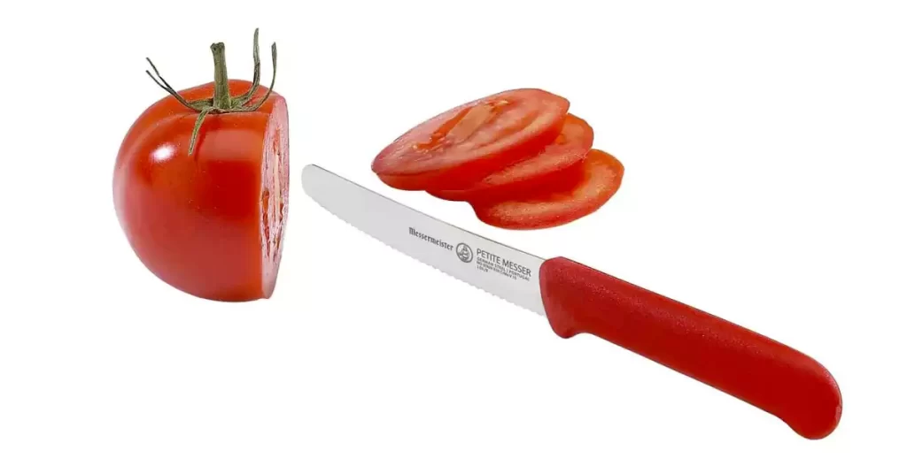 Rada MFG Tomato Slicing Messermeister Handcrafted Serrated Tomato Knife with Matching Sheath