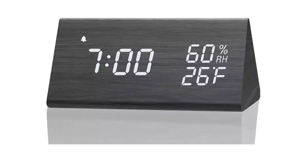 best alarm clocks for college students Digital Alarm Clock, with Wooden Electronic LED Time Display