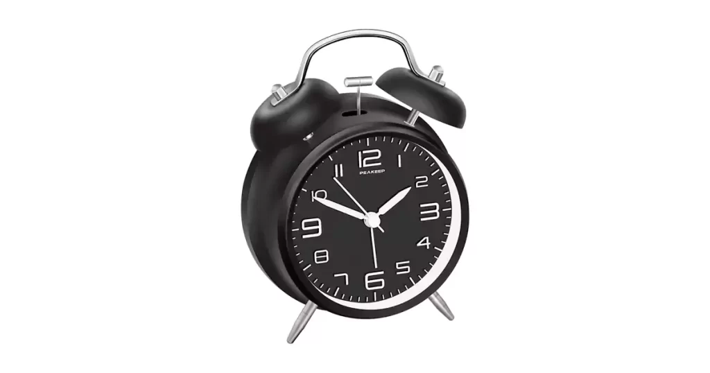 best alarm clocks for college students Peakeep 4 inches Twin Bell Alarm Clock