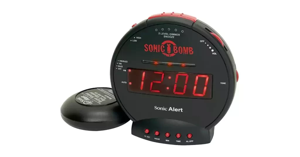 best alarm clocks for college students Sonic Bomb Dual Extra Loud Alarm Clock with Bed Shaker