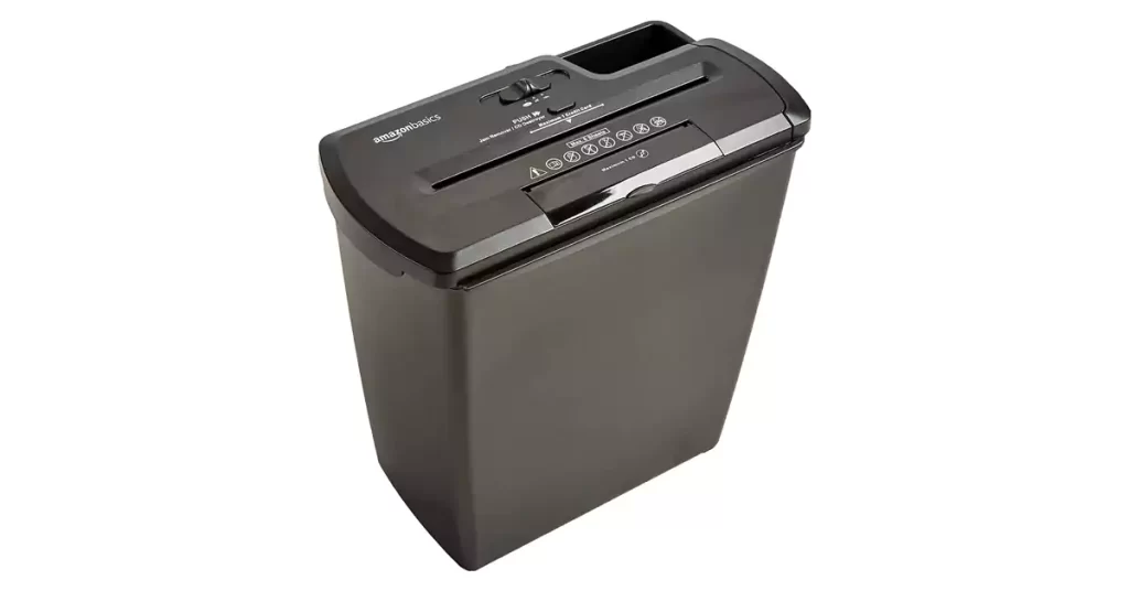 best home office shredder under $100 Amazon Basics 8-Sheet Strip