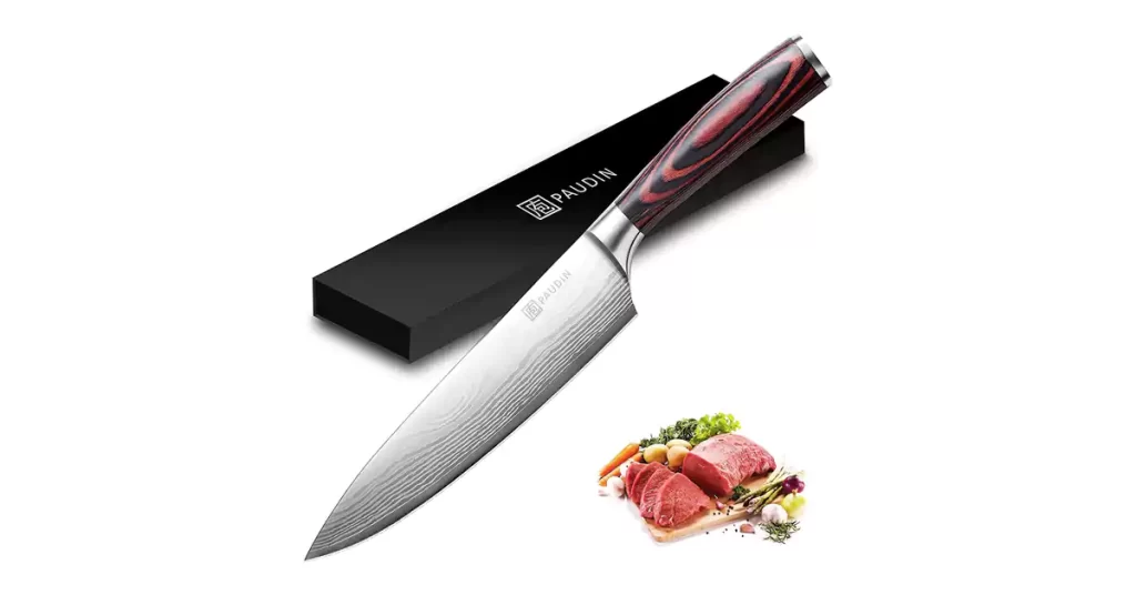 Best Knife for Chopping Vegetables Chef Knife PAUDIN N1 8 inch Kitchen Knife