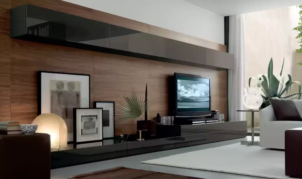 TV storage along one wall best Small Living Room Ideas With TV