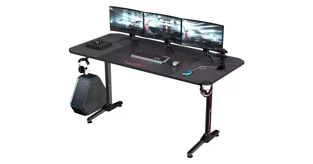 Best Home Office Desk For Multiple Monitors Waleaf 63 inch Gaming Desk