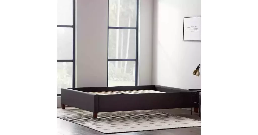 Best Silent Bed Frame Lucid Upholstered Platform Bed with Slats