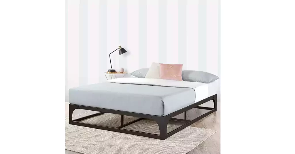 Best Silent Bed Frame Mellow 12 Inch Ace of Base Hinged Metal Platform Bed Frame