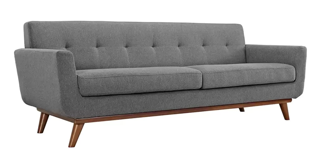 Best Sofa For Heavy Person Modway Engage Mid-Century Modern Upholstered Fabric Sofa