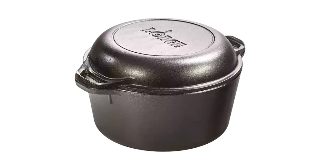 Best Dutch Oven For Bread Lodge Pre-Seasoned Cast Iron Double Dutch Oven