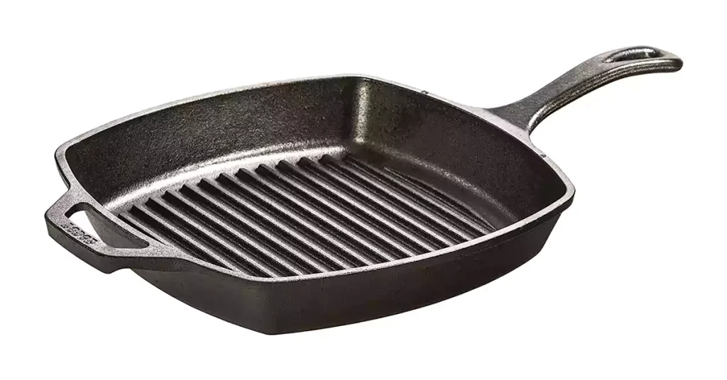 Best Cast Iron Skillet For Steaks Lodge Cast Iron Grill Pan, Square, Black, 10.5 Inch