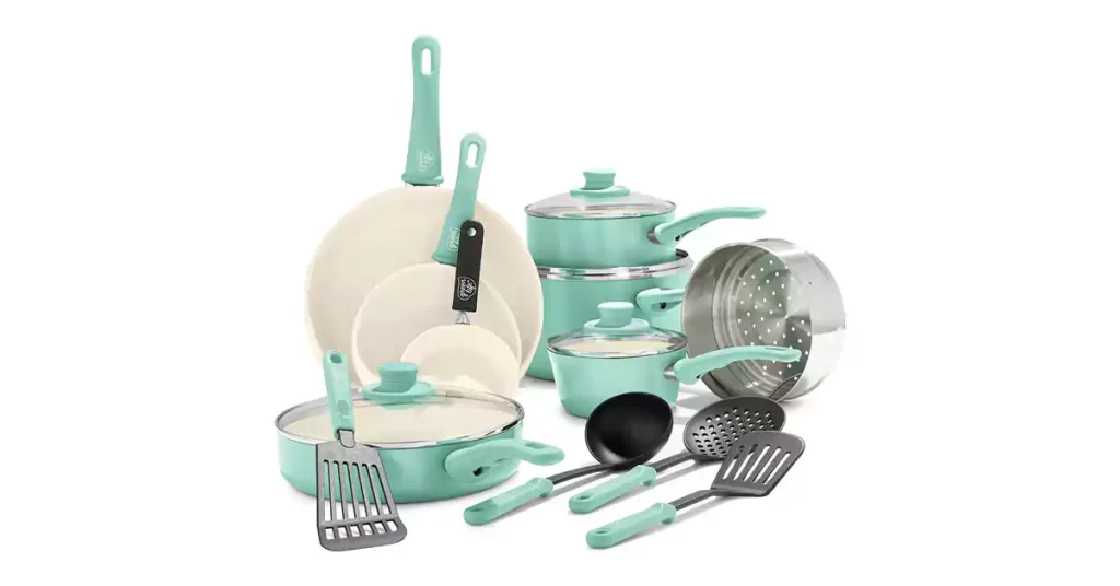 Best Cookware For Electric Stove GreenLife 16pc Ceramic Cookware Set