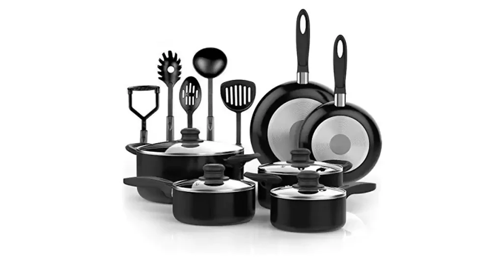 Best Cookware For Electric Stove Vremi 15 Piece Nonstick Cookware Sett