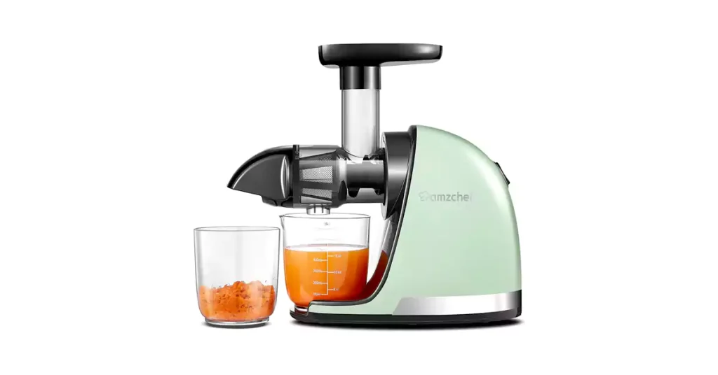 Best Juicer For Carrots Slow Juicer,AMZCHEF Masticating Juicer Machines with Reverse Function, Cold Press Juicer with Brush