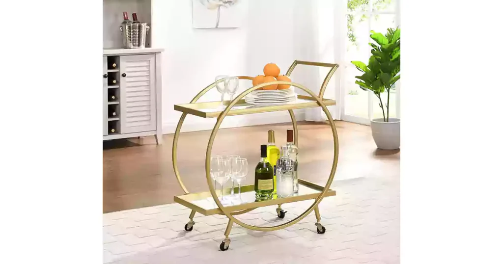 FirsTime & Co. Gold Odessa Bar Cart