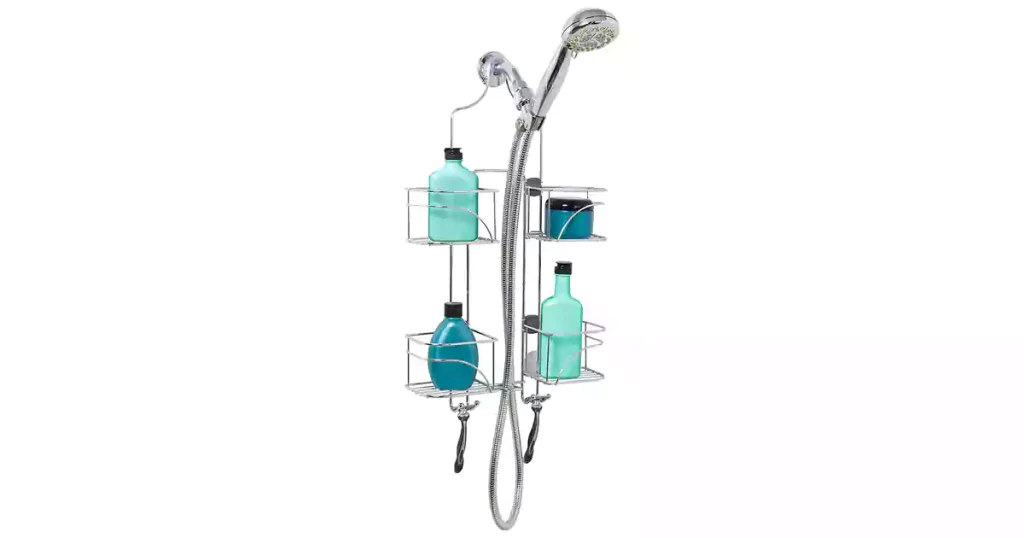 Zenna Home, Chrome Expandable Over-The-Shower Caddy