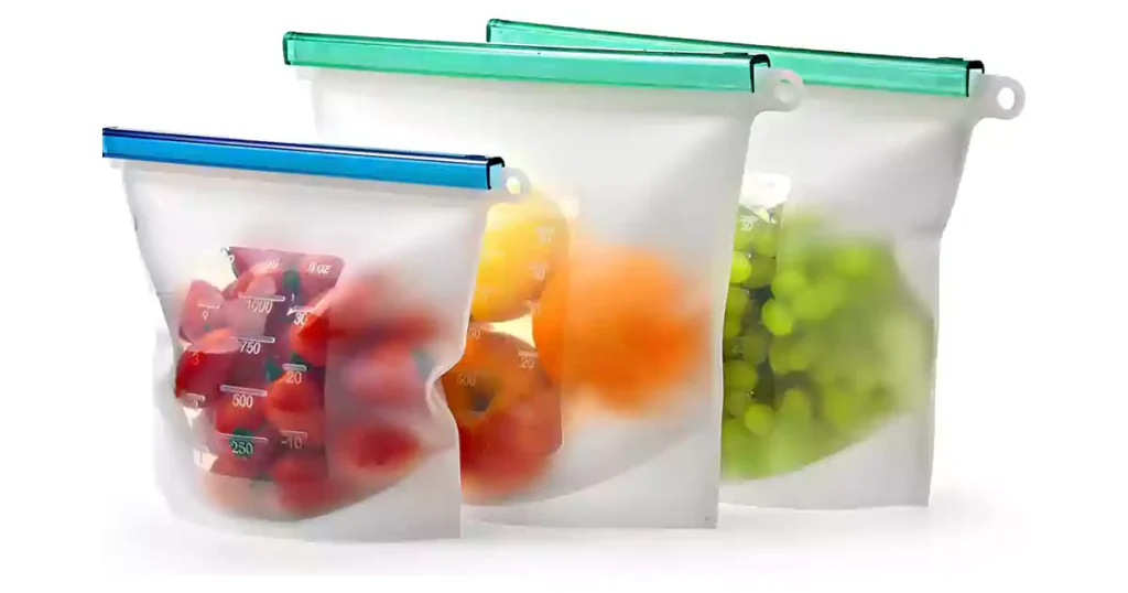 best eco friendly kitchen gadget Reusable Silicone Food Storage Bags 3 Pack