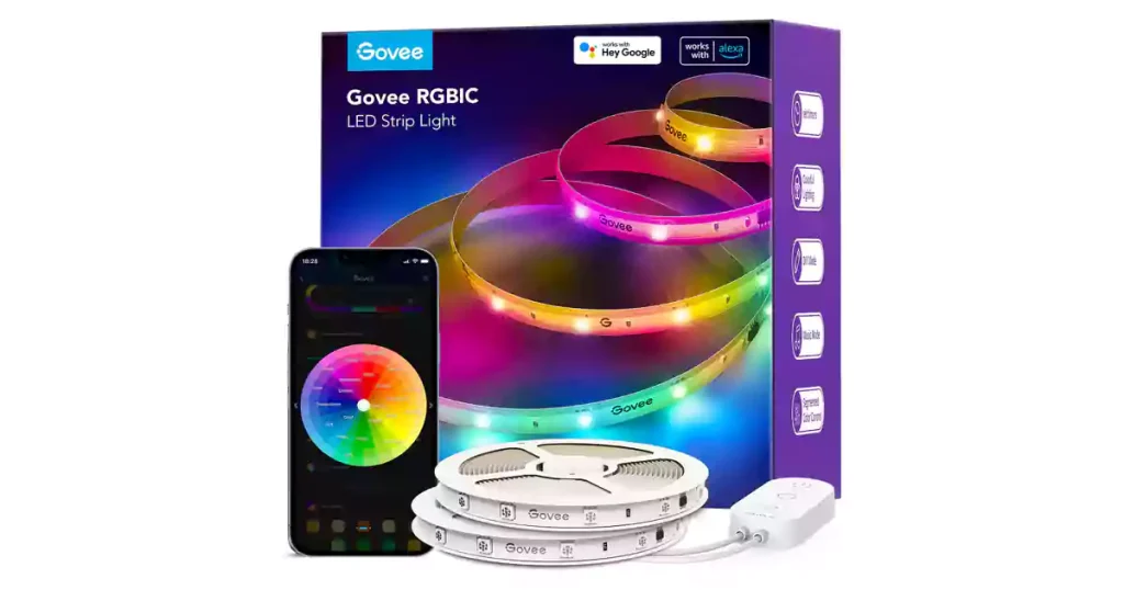 best living room accessories Govee Smart RGBIC LED Strip Lights 65.6ft